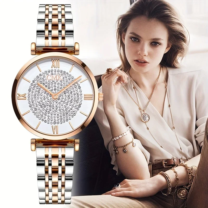 Vintage Watch Crystal - Lussuoso orologio al quarzo con quadrante