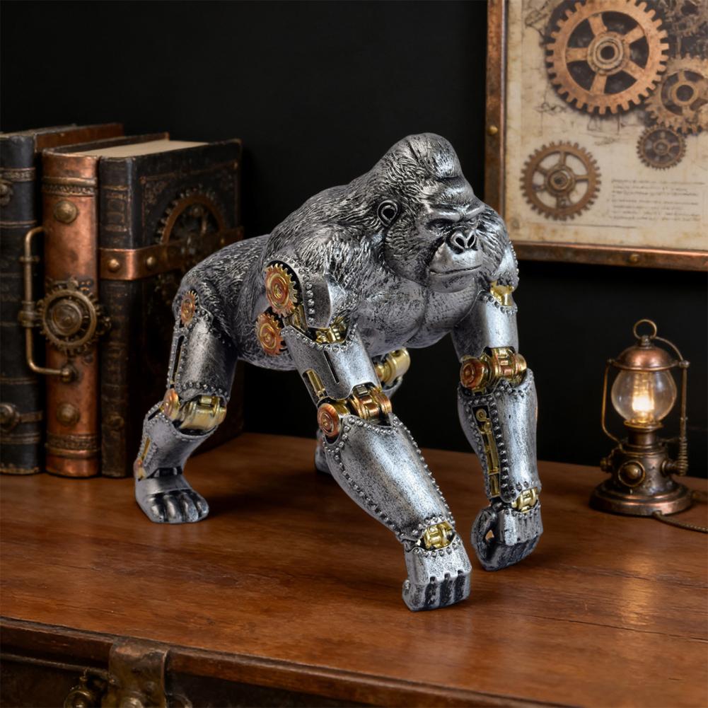 Vintage Collectible Furniture - Statuetta in Resina Stile Steampunk Bestia