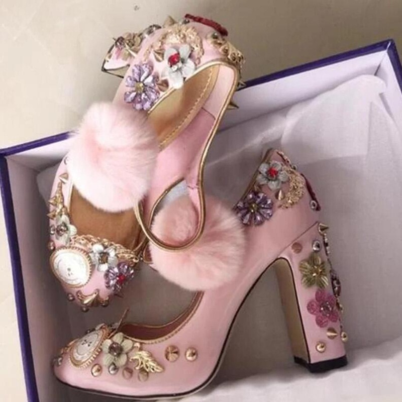 Vintage Watch Crystal - Scarpe da Donna con Tacco Alto