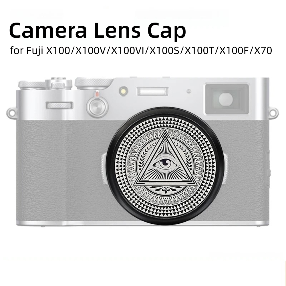 Lens Cap Vintage - Copriobiettivo Vintage in Metallo per Fotocamera,