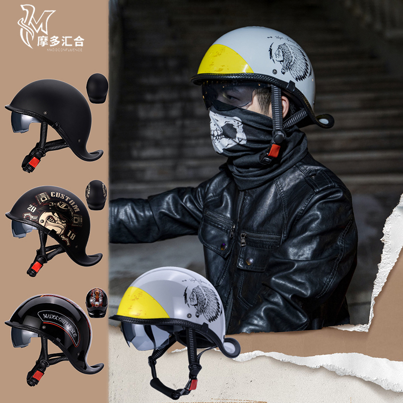 Caschi da moto retrò per uomo  - Lens Cap Vintage recensione e prezzo