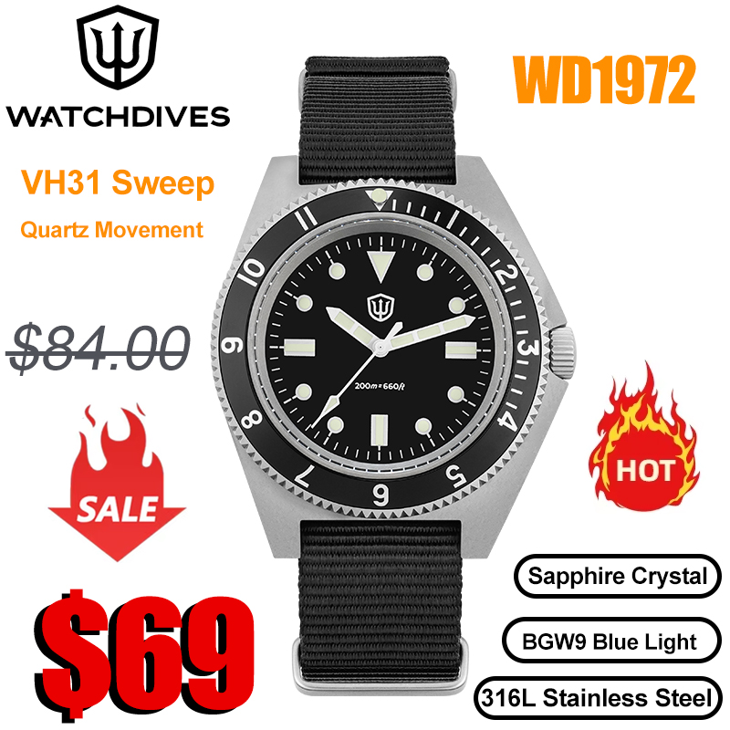 Watchdives WD1972 Orologio al  - Vintage Collectible Watches recensione e prezzo